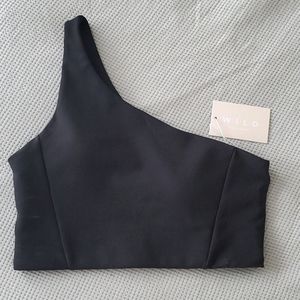 Wilo One Shoulder Ribbed Sports Bra